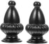 STOBOK 2pcs Decorative Lamp Finial Knob for Floor and Table Lamps Black Aluminum