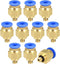 uxcell Straight Pneumatic Push to Quick Connect Fittings, M5 Male x 4mm Tube OD, 10pcs