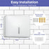 Commercial Stardrix Multifold Paper Towel Dispenser Wall Mount (White) Large Capacity C-Fold, Trifold, and Folded Hand