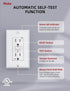 AIDA Self-Test 15 Amp Indoor Duplex GFCI Receptacle Wall Outlet Charger with LED Indicator, White, UL Certified (1 Pack)