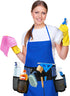 Tool Belt, Cleaning Apron for Cleaning Supplies, Tool Apron for Women and Men Housekeeping, Window Cleaning, 4 Bottle Carrier Bags, Black by DricRoda