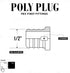 Supply Giant QQQM0012-5 Plastic PEX Poly Alloy Plug End Cap Barb Pipe Fitting, 1/2'' White (5 Pack)