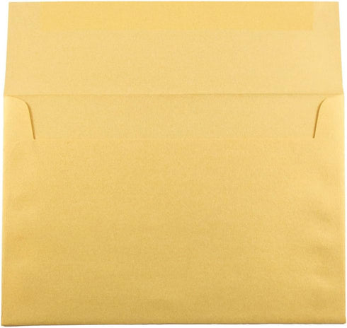 JAM PAPER A8 Metallic Invitation Envelopes, Gold Stardream, 5 1/2 x 8 1/8, 25/Pack