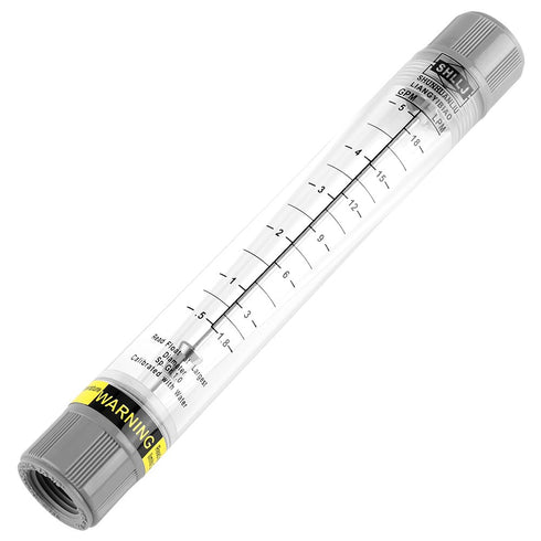 Plastic Tube Water Flow Meter Liquid Rotameter Flowmeter 0.5-5 GPM / 1.8-18 LPM for Industrial Use