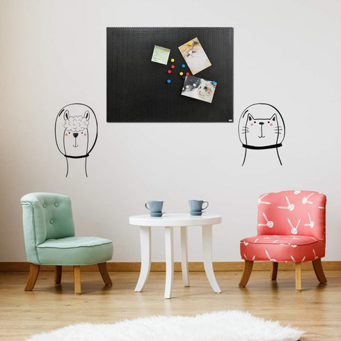 JILoffice 24 x 18 Inch Magnetic Bulletin Board, Great Wall Mounting Board with 40 Magnets for Photos & Messages