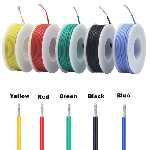 striveday 30AWG 600V (Box-1) Tinned Copper Silicone Hook Up Wire Stranded Electrical Cable for DIY Electronics