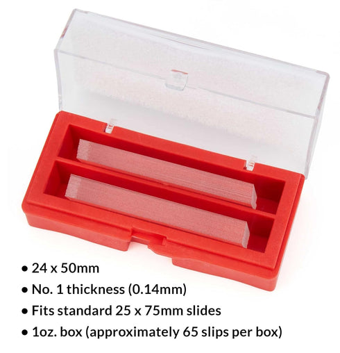 Globe Scientific 1415-10 Cover Glass, 24 x 50mm, No. 1 Thickness (Case of 10)