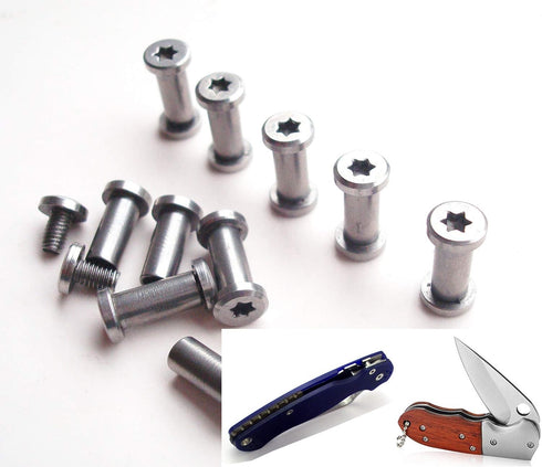 5Afashion EDC Knives Handle Pivot Pin Screw, Survival Knife Rivets, Pocket Folding Knife Shaft Fasteners, 10 Sets