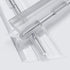 Pack of 5 Transparent Clear Plastic Acrylic Continuous Piano Hinges, 200mm (7 7/8 in)