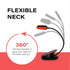 625nm Hooga Red Book Light, Clip On LED Light for Reading in Bed, No Blue Light, Eye Care, Gift for Students, Kids
