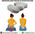 AK TRADING CO. 100% Tailbone Premium Comfort Seat Cushion - Non-Slip Orthopedic Memory Foam Coccyx Cushion for Pain