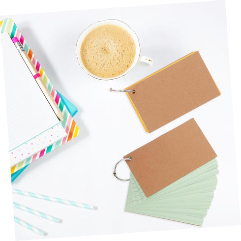 HOODANCOS 10pcs Double-sided Lined Index Cards with for Study and Meetings Paper Cover for College Essentials
