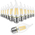 LVWIT Flame Tip LED Filament Bulb Candelabra E26 Base Dimmable 4.5W (60W