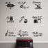 9PCS Kitchen Quotes Wall Decal, Roll It Let s Spoon Sticker, Black Cooking Utensils Wall Art for Kitchen Dining Room Fridge Restaurant Decor by MoharWall