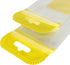 (100, 2.36 inch 10.63 inch) Clear Window Half Yellow Plastic Resealable Bags with Butterfly Hang Hole for Jewelry