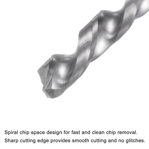 uxcell Solid Carbide Twist Drill Bits, 4.8mm Metric Left Hand Spiral Flutes for Stainless Steel Alloy Metal
