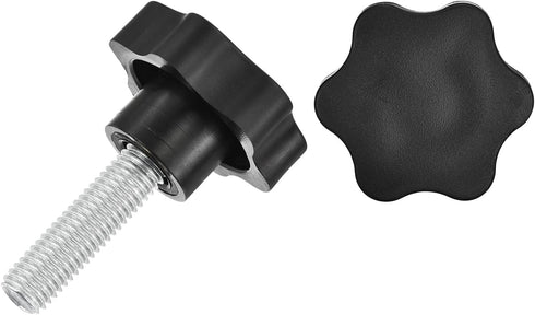 uxcell 2Pcs Star Knobs, M12x40mm Plastic Hex Shaped Clamping Handle Screw Knobs for Machinery Umbrella Base Replacement