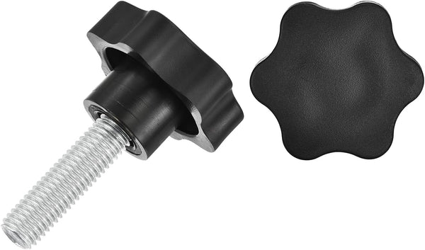 uxcell 2Pcs Star Knobs, M12x40mm Plastic Hex Shaped Clamping Handle Screw Knobs for Machinery Umbrella Base Replacement