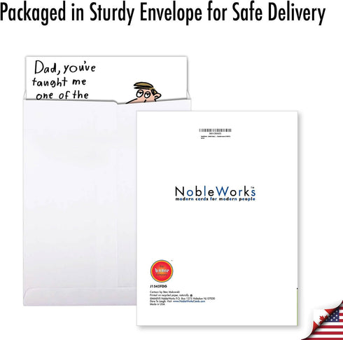 NobleWorks Jumbo Funny Father's Day Card w/Envelope, 8.5 x 11, Humor Notecard, Gift for Dad, Stepdad, Grandpa, Papa -