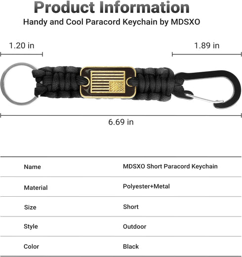 Short Keychain Lanyard for Keys, Heavy Duty Braided Clip Paracord for Wallets, Keys, Whistle, Outdoor Activities