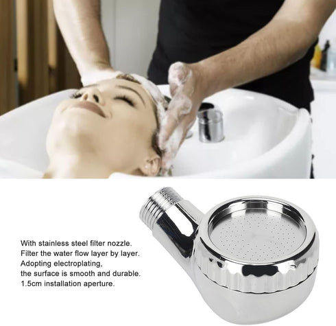 15mm (0.59") Nozzle Salon Shampoo Bowl Spray Head, Connector High Pressure Spray for Shampoo Bed