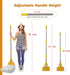 Commercial Mop Heavy Duty Industrial Cotton Mop, 61 inch Metal Mop Stick for Home, Garage, Office, 2 Pack