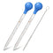 2Pcs Glass Graduated Dropper Pipette, 10ml Lab Dropper Pipettes with Rubber Cap and 1Pc Cleaning Brush
