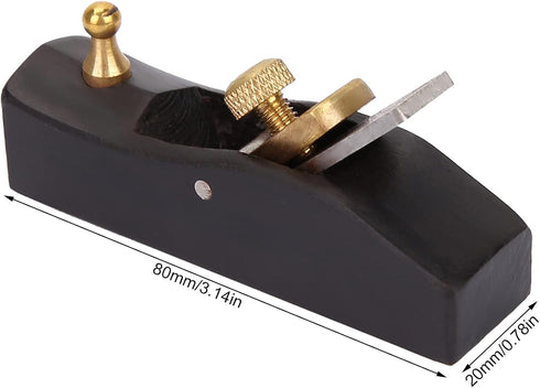 ViaGasaFamido Mini Flat Hand Plane, Portable Woodworking Trimming Tool for Woodcarver (80mm)