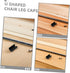 LIFKOME 20pcs U-Shaped Chair Leg Caps Plastic Furniture Feet Covers Non-Slip Floor Protectors for Metal Folding Chairs