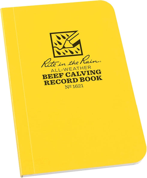 Rite in the Rain Weatherproof Notebook, Beef Calving Record, 3" x 4.625", Yellow Cover (No. 1621)