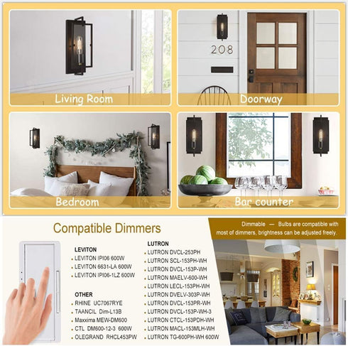 T300 Bulb, 11.8 Inch Bulbs, 100Watt 1000lm, Dimmable, E26 10W T10 Bulb,4 Pack. (10W=100W 3000K) XININSUN Led Long