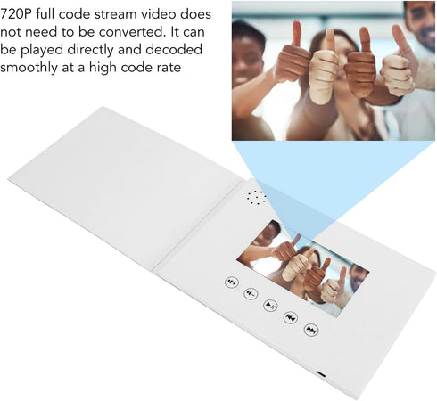 Album (4.3inch) Video Greeting Card, Video Brochure Electronic Greeting Card with LCD Screen, Video Book that Plays