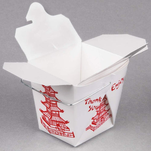 Pack of 15 PAGODA Chinese Take Out Boxes, 8 oz / Half Pint Party Favor