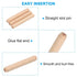 PATIKIL 1/4 Wooden Dowel Pins, 300 Pcs M6x40mm Hardwood Pegs for Crafts and Furniture Projects