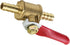 Antrader 4 Pcs Mini Shut Off Switch Forged Brass Ball Valve, 1/4" Hose Barb x 1/4" Hose Barb, 180 Degree Handle