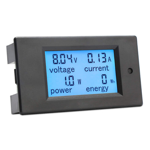 DROK Digital Multimeter DC 6.5-100V 20A Power Energy Meter, LCD Digital Display Volt Amp Tester Gauge