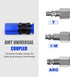 15 Pieces 1/4" NPT Aluminum Air Coupler and Plug Kit, Quick Connect Air Fittings, Industrial Quick Connector Set