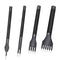 4 Pcs Leather Prong Punch Tool Set, Leather Craft Hole Punches 1/2/4/6 for Stitching Punch Tool (3mm)