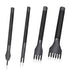 4 Pcs Leather Prong Punch Tool Set, Leather Craft Hole Punches 1/2/4/6 for Stitching Punch Tool (3mm)