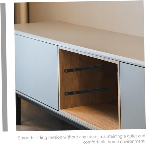 2pcs Side Mount Drawer Glides Smooth Sliding Furniture Tracks for Wardrobes Bedside Cabinets and Dressers Quiet