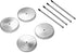 QWORK 4 Pcs Desk Receipt Holder, Spike Stick Receipts Check Bill Fork, Silver Paper Holder, 5.5inch