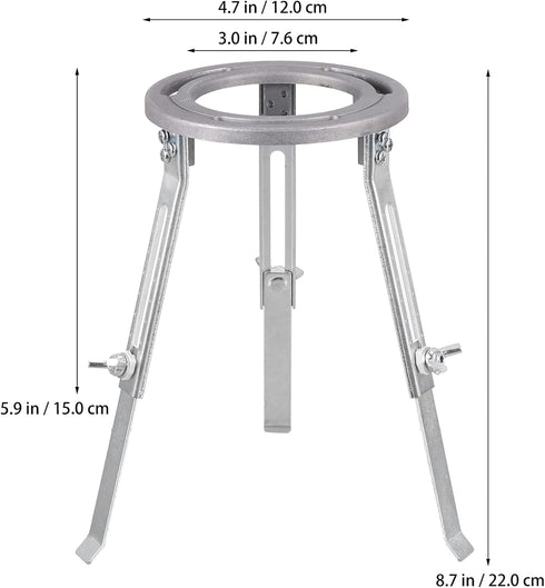 Laboratory Liftable Tripod- Chemistry Heating Support Stand, Adjustable Lamp Holder, Experimental Teaching Equipment for Laboratory Chemistry Education, Silver Grey