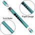 Aokin Medical Pen Light for Nurse Doctor, Reusable LED Flashlight with Pupil Gauge and Ruler, White Light, Teal