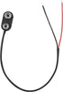 9V Battery Snap On Hard-Shell Clip Connector with Insulated Wires, 3 Pieces