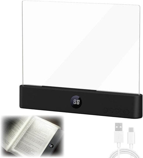 Generic Smart Led Reading Light, Book Light Treasure Box, Rechargeable Clear LED Flat