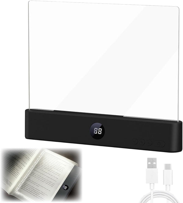 Generic Smart Led Reading Light, Book Light Treasure Box, Rechargeable Clear LED Flat