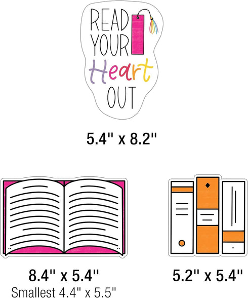 Schoolgirl Style Light Bulb Mini Bulletin Board Set, Reading Strategies, Book Decor for Classroom Decorations (31 pc)