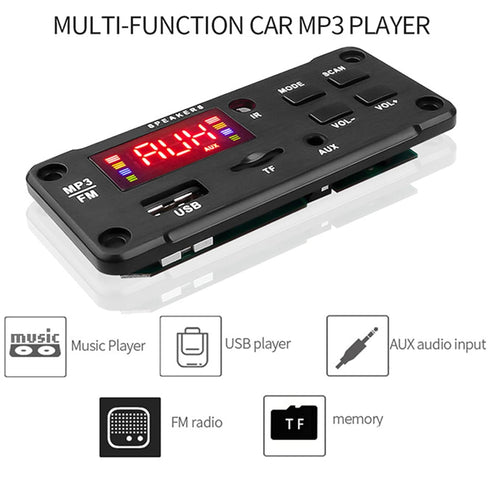 Mp3 MP3 Decoding Board, Decoder Board Audio Decoding Module ABS Audio Receiver Board Digital Amplifier Board Player