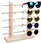 TANG SONG Solid Wood Glasses Display Holder, Double Row Sunglass Rack for 10 Pairs
