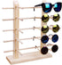 TANG SONG Solid Wood Glasses Display Holder, Double Row Sunglass Rack for 10 Pairs